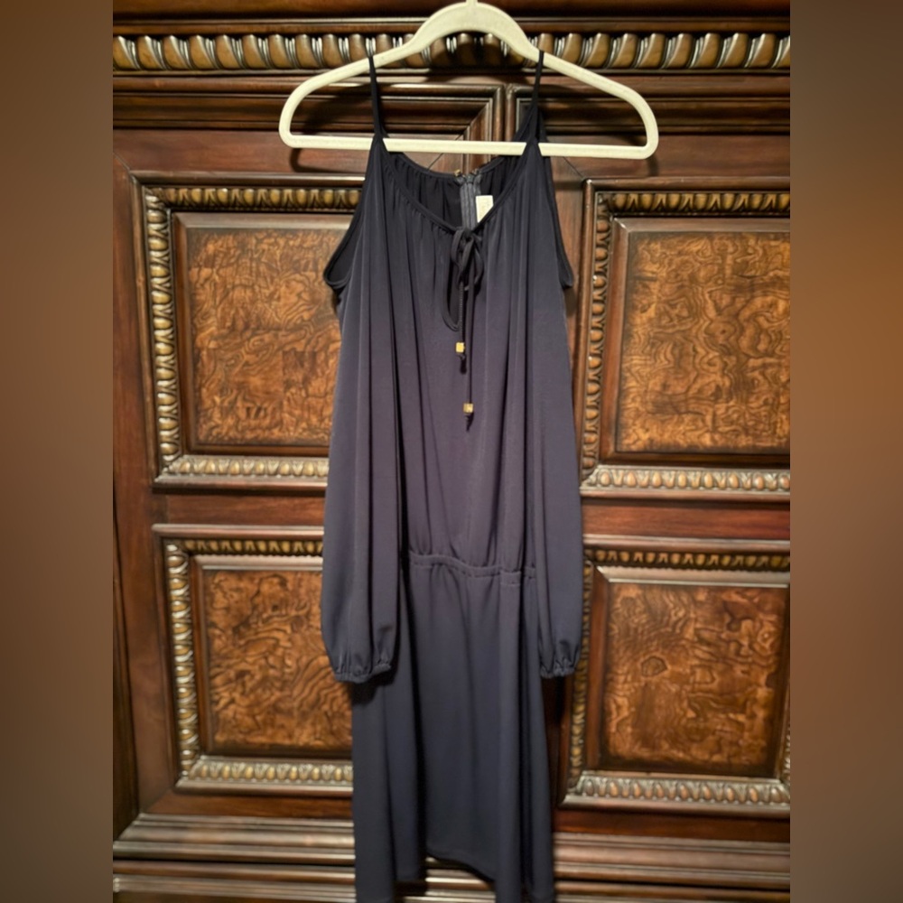 Michael Kors Elegant Navy Blue Dress